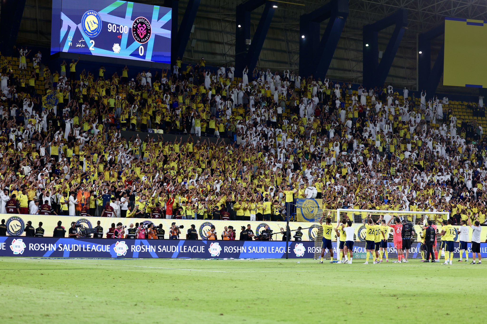 جماهير النصر الأكثر حضورًا في دوري روشن